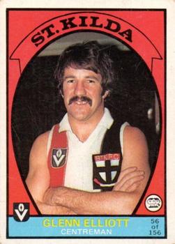 1978 Scanlens VFL #56 Glenn Elliott Front